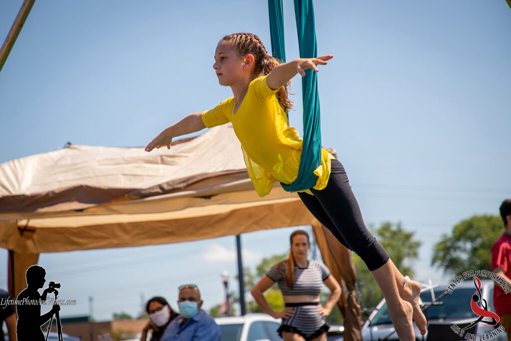 Aerial arts class at Cen4PAL Wixom MI